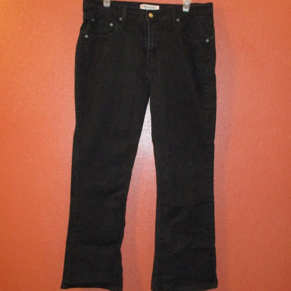 Levi Bootcut Jeans Woman 14 Black Pockets Outdoors Ranch Cowgirl Denim Jeans